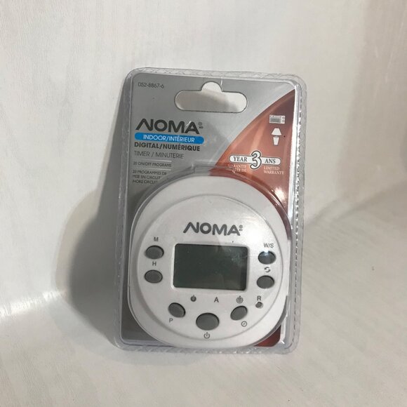 Noma Indoor Digital Timer 20 On/Off Programs 3-Year Warranty - Picture 4 of 4